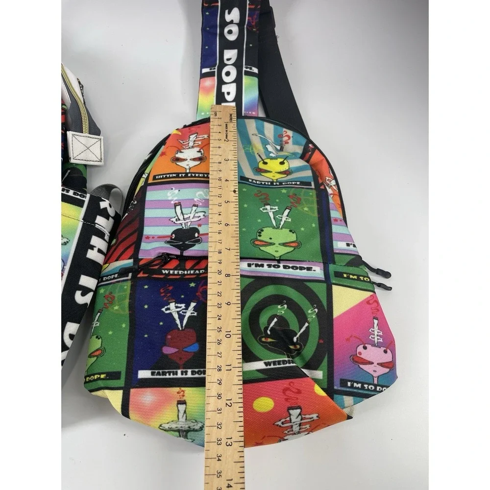Weedhead Earth Is Dope Diaper Bag Backpack‎ & Sling Bag Set Rare NWOT USA